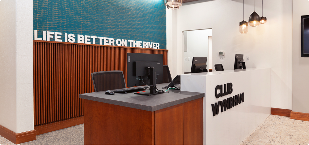 Living spaces channel letters front lit